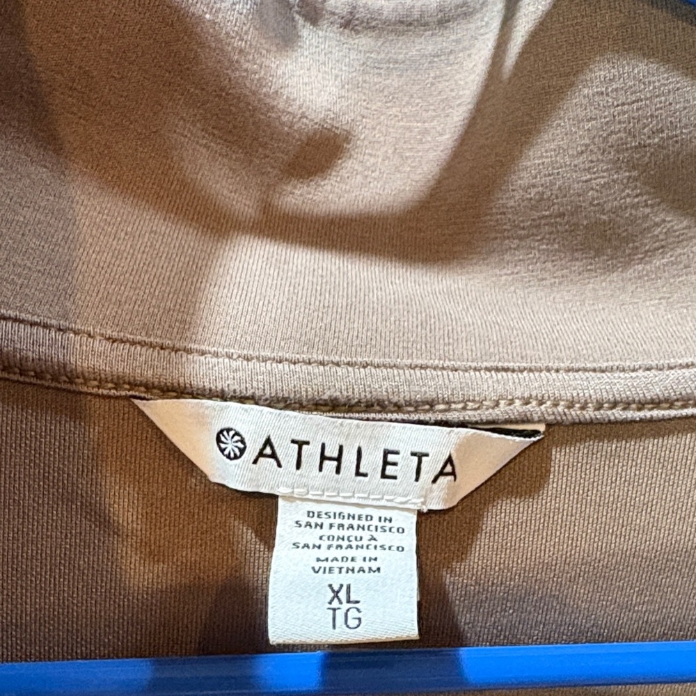 Athleta Neutral Beige Half-Zip Pullover - image 4